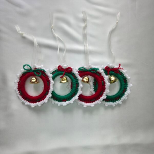 cin-cin-noel-agaci-susu-4lu-kirmizi-ve-yesil-2 Çın Çın Noel Ağacı Süsü (4'lü) Kırmızı & Yeşil