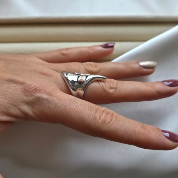 dalgali-silver-yuzuk-14-ayar-beyaz-altin-kaplama-3 Dalgalı Silver Yüzük