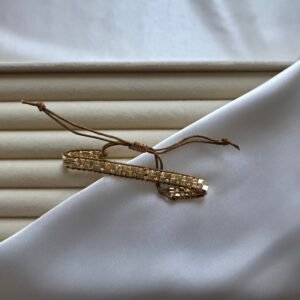 dorica-gold-bileklik-kahve-ipli-1 Dorica Gold Bileklik - Kahverengi İpli