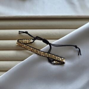 dorica-gold-bileklik-siyah-ipli-1 Dorica Gold Bileklik - Siyah İpli