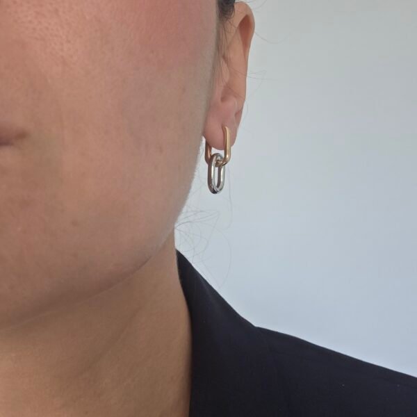 ikili-zincir-kupe-3 İkili Zincir Küpe - Paslanmaz Çelik - Paslanmaz Çelik