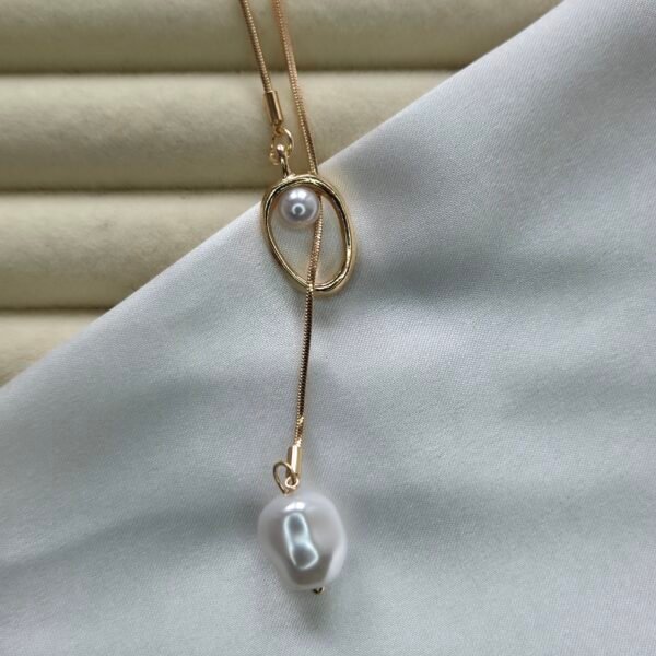 inci-dekolte-kolye-paslanmaz-celik-2 İnci Dekolte Kolye - Paslanmaz Çelik