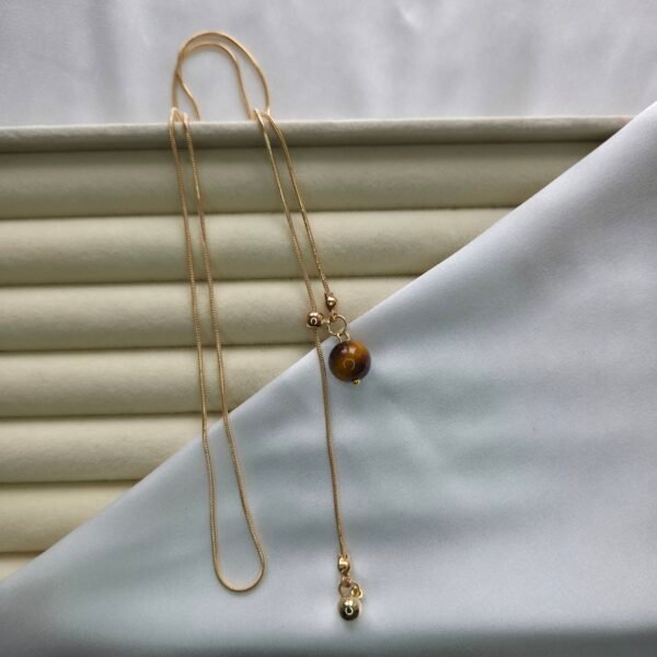 kehribar-dekolte-kolye-paslanmaz-celik-3 Kehribar Dekolte Kolye - Paslanmaz Çelik