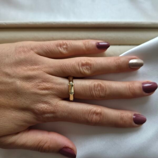 Kemik Yüzük - 14 Ayar Altın Kaplama