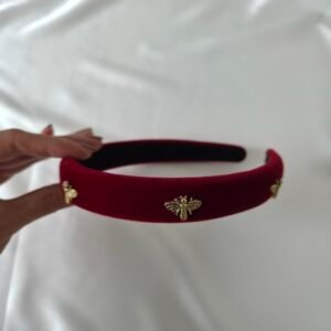 Kırmızı Gold Arılı Dolgulu Taç