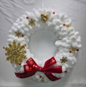 Puffy Beyaz Noel Çelengi