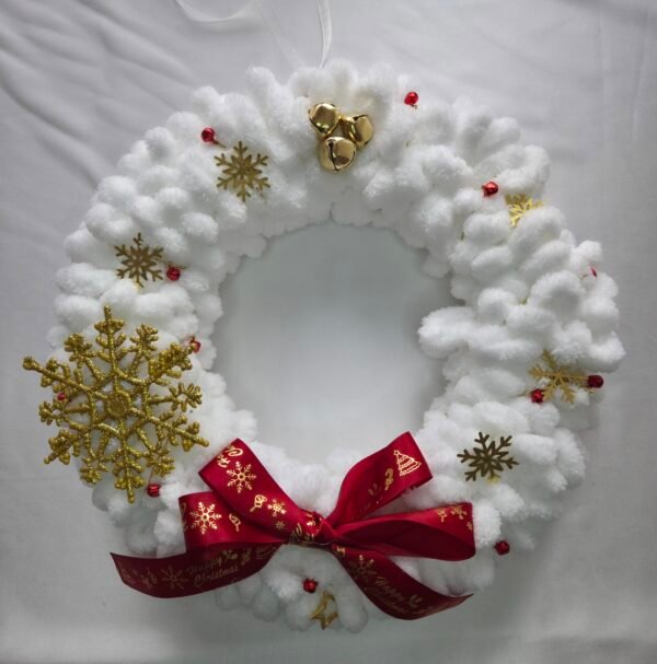 Puffy Beyaz Noel Çelengi