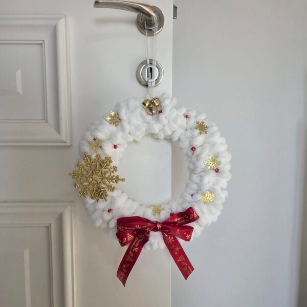 Puffy Beyaz Noel Çelengi