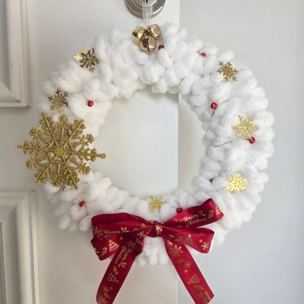 Puffy Beyaz Noel Çelengi