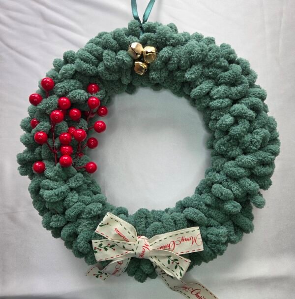 Puffy Yeşil Noel Çelengi