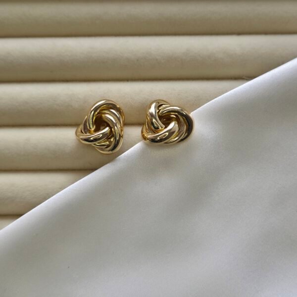 uclu-circle-gold-kupe-2 Üçlü Circle Gold Küpe - Paslanmaz Çelik