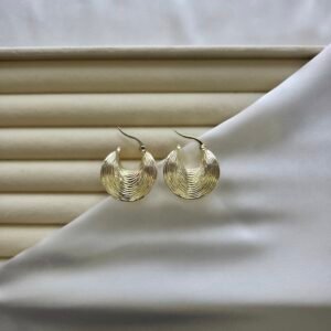 Yelpaze Halka Küpe - Paslanmaz Çelik