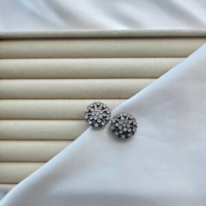 Taşlı Kol Düğmesi & Broş (2'li)