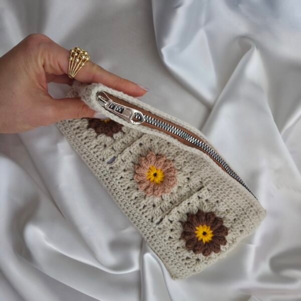 Tarçın Mini Çanta - Kahverengi Çiçekli