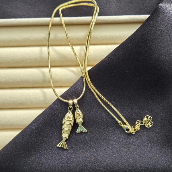 20260208_103817 Özel Seri Balıklı Şans Kolye - 14K altın Kaplama