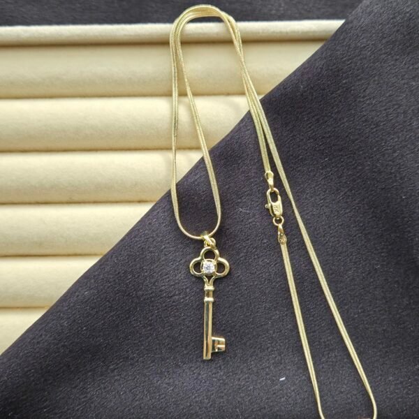 Özel Seri Golden Key Kolye - 14K Altın Kaplama