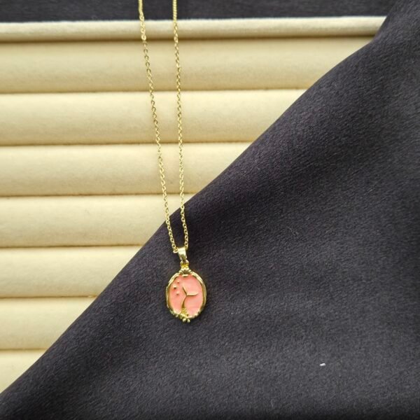 20260208_105028 Pink Fish Kolye - Paslanmaz Çelik