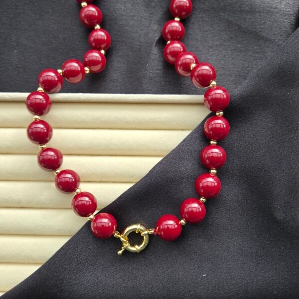 20260208_111017 (1) Özel Seri Bordo Gold Tasarım Choker Kolye