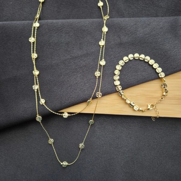 Double Glow Dekolte Kolye - 14k Altın Kaplama