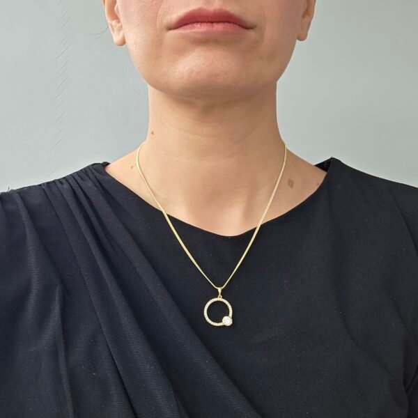 Özel Seri Glow Circle Kolye - 14K Altın Kaplama