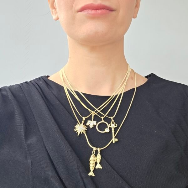 Özel Seri Glow Circle Kolye - 14K Altın Kaplama