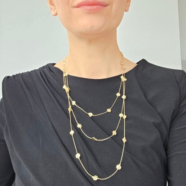 Triple Glow Dekolte Kolye - 14k Altın Kaplama