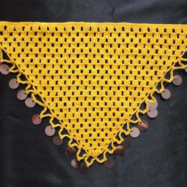Pullu Çok Fonksiyonlu Sarı Bandana